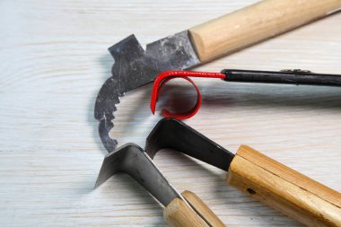 Arıcılık ve bal aksesuarlar için araçlar. Arıcılık malzemeleri, yeni araçları kapalı bir set. Çeşitli arıcılık ekipmanları.