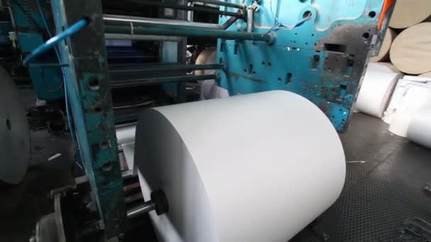 Imprenta Imprimiendo Periódicos Fábrica Periódicos — Vídeo de stock