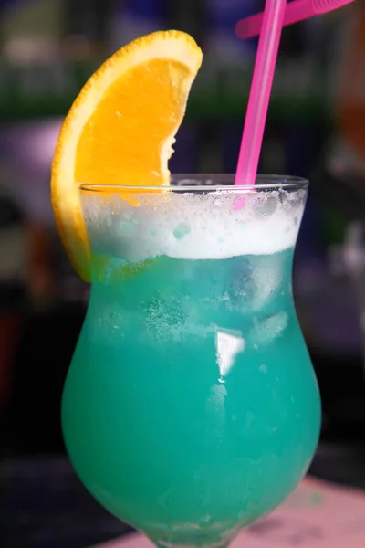 Alkoholický Koktejl Blue Hawaii Blue Hawaii Baru — Stock fotografie