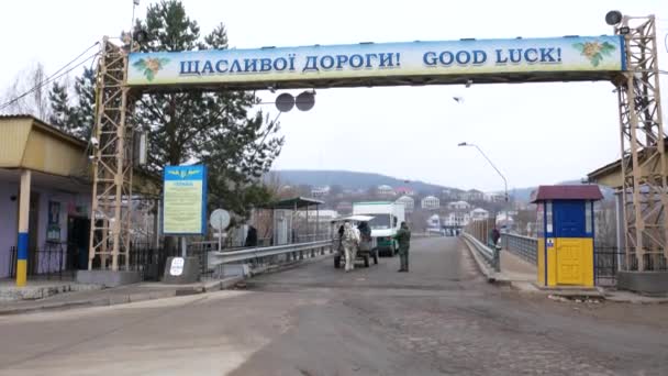 Mogilev Podilskij Ukraina Januari 2020 Gränsen Mellan Ukraina Och Moldavien — Stockvideo