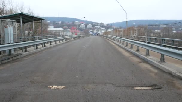 Mogilev Podilsky Ukrayna Ocak 2020 Ukrayna Moldova Sınırı Dinyester Nehri — Stok video