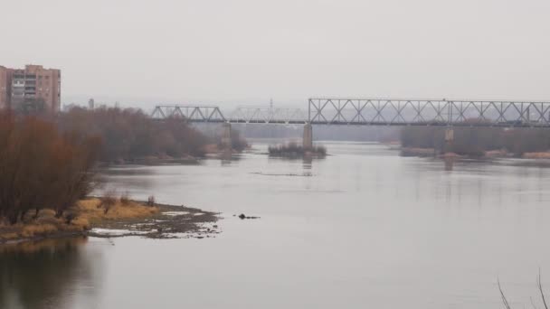 Fronteira Ucrânia Moldávia Fronteira Estatal Entre Ucrânia Moldávia Rio Dniester — Vídeo de Stock