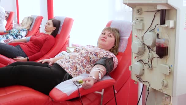 Vinnytsia Ucrânia Janeiro 2020 Centro Doação Sangue Filmagem Editorial — Vídeo de Stock
