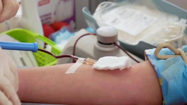 Vinnytsia Ukraine January 2020 Blood Donation Center Editorial Footage — ストック動画