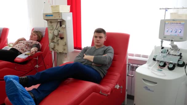 Vinnytsia Ukraine January 2020 Blood Donation Center Editorial Footage — Stockvideo