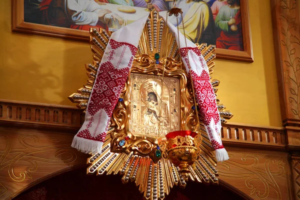 Православні Ікони Зображують Матір Божу Ікони Православній Церкві Ікони Православній — стокове фото