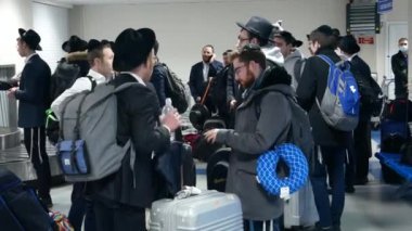 VINNYTSIA, UKRAINE - 5 Mart 2020: Hasidim, Uman 'daki Rosh Hashanah bayramını kutlamak için Ukrayna' ya geldi.