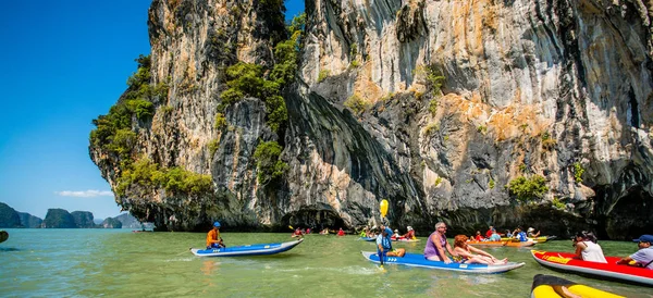 Canoagem na Ilha Koh Hong — Fotografia de Stock