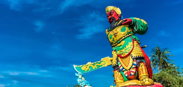关羽在普吉岛，泰国的雕像 — 图库照片