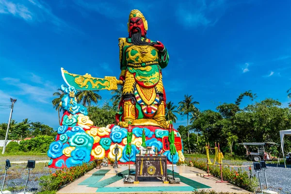 Το άγαλμα του Guan Yu σε Πουκέτ, Ταϊλάνδη — Φωτογραφία Αρχείου