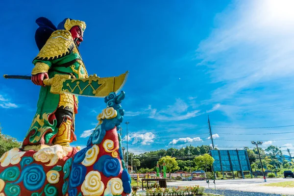 Το άγαλμα του Guan Yu σε Πουκέτ, Ταϊλάνδη — Φωτογραφία Αρχείου