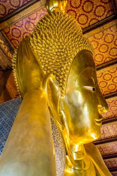 Liegender Buddha bei wat po, bangkok thailand — Stockfoto