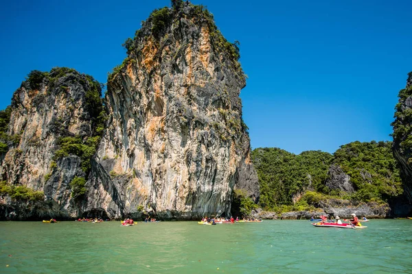 Canoagem na Ilha Koh Hong — Fotografia de Stock
