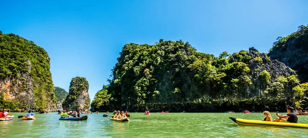 Canoagem na Ilha Koh Hong — Fotografia de Stock