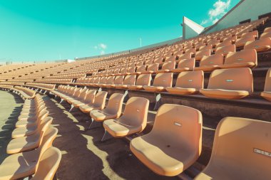 Boş koltuklar Futbol Stadyumu, vintage