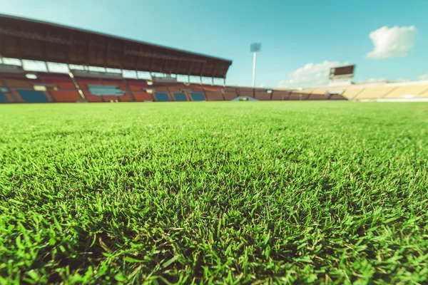 Iarbă verde pe stadionul de fotbal, vintage — Fotografie, imagine de stoc