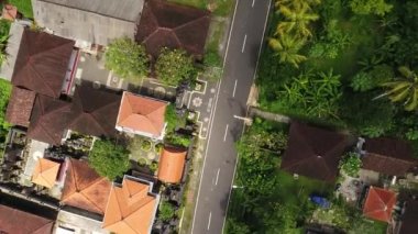 Bali, Endonezya şehrin havadan görünümü. 
