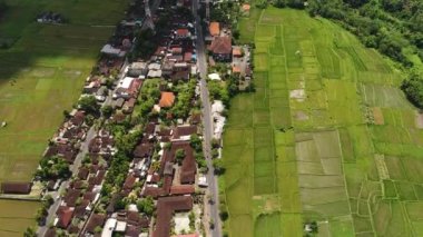 Bali, Endonezya şehrin havadan görünümü. 