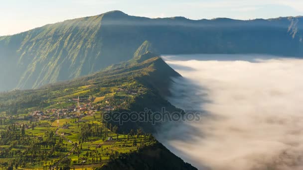 4K Timelapse del vulcano Bromo all'alba, Giava orientale, Indonesia — Video Stock