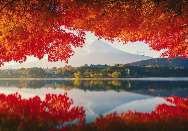 Monte Fuji en otoño al amanecer —  Fotos de Stock