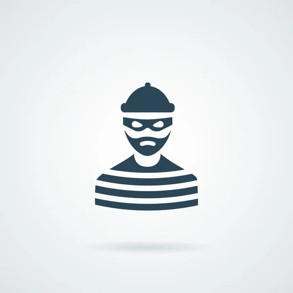 Ladro criminale Prisioner icona Illustrazione Stock