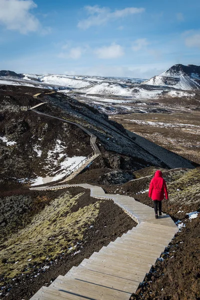 在冰岛的火山地貌景观 — 图库照片