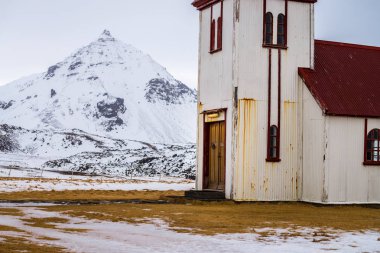 Eski kilise Snaefellsnes Yarımadası'nda, İzlanda