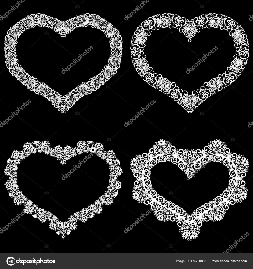 Download Laser Cut Frame Shape Heart Lace Border Set Foundations ...