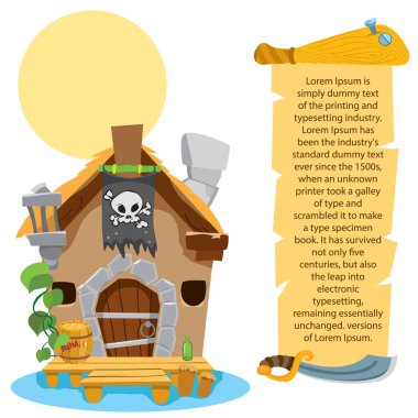 Poster for pirate party clipart
