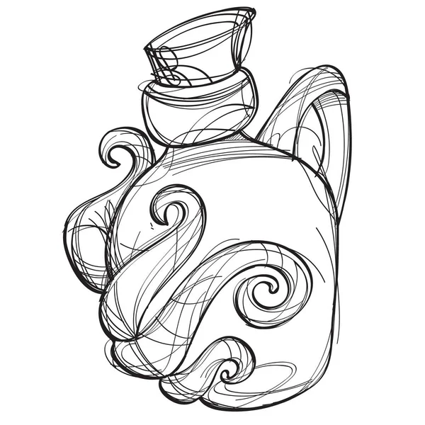 Стеклянная бутылка необычной формы — стоковый вектор