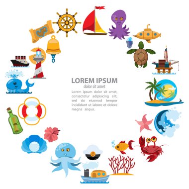 Voyage things set   clipart