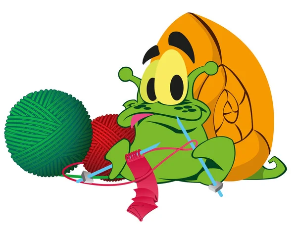 귀여운 만화 달팽이 — 스톡 벡터