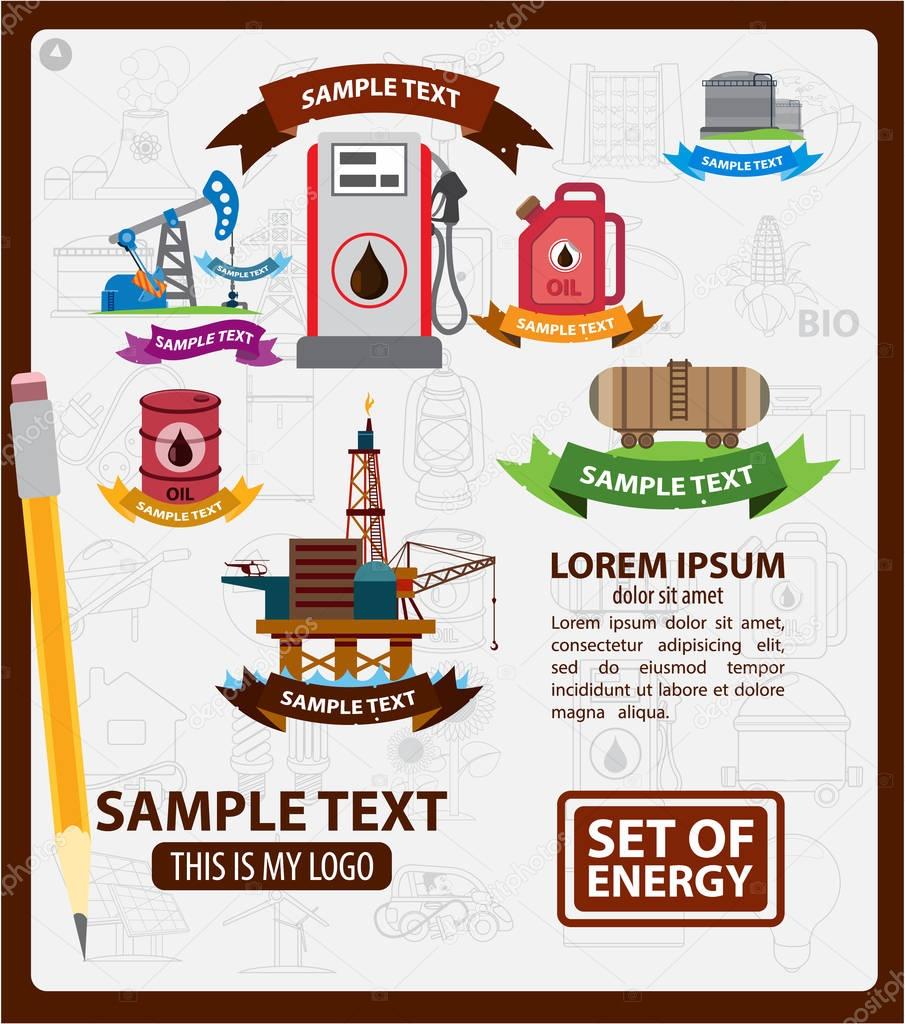 Infographics of energetics, electricity