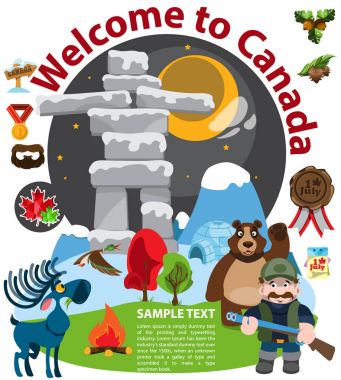 Canada infographic elements clipart