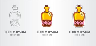 Masaj yağı logolar seti 