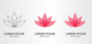 Lotus logos set  clipart