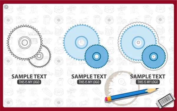 Cirkelzaag blade logo's set — Stockvector