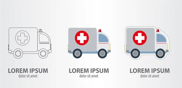 Logotipos de ambulancia — Vector de stock