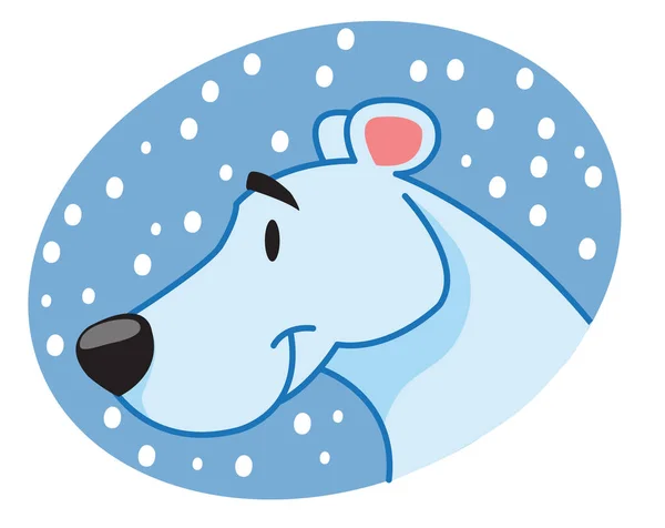 Dibujos animados oso polar — Vector de stock