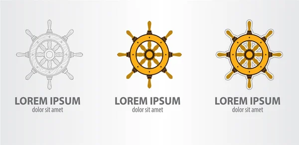 Conjunto de logotipos Rudder — Vector de stock