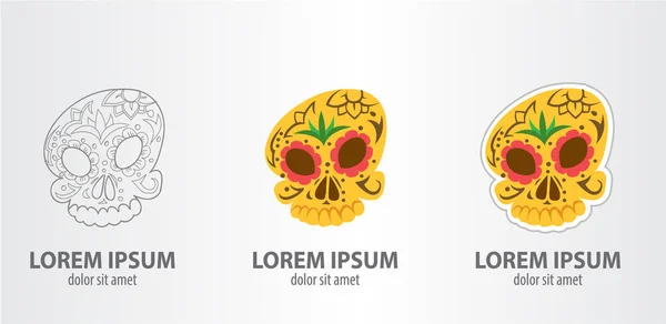 Juego de logos de Scull — Archivo Imágenes Vectoriales