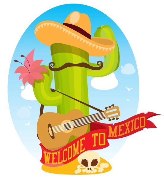 Welcome to Mexico board — Stock Vector
