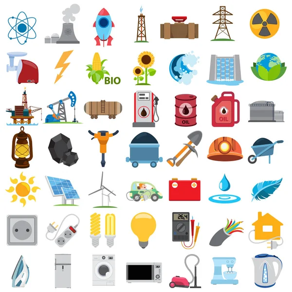 Iconos web energéticos — Vector de stock