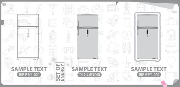 Set loghi frigo — Vettoriale Stock