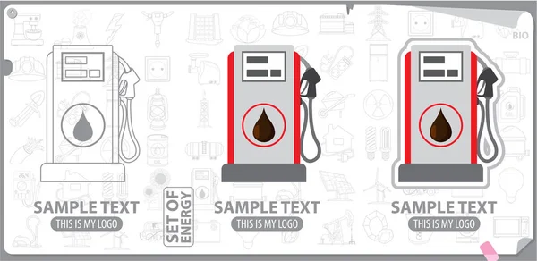 Logos des stations-service — Image vectorielle