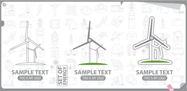 Icônes web Energétique — Image vectorielle