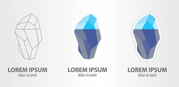 Conjunto de logos de iceberg — Vector de stock