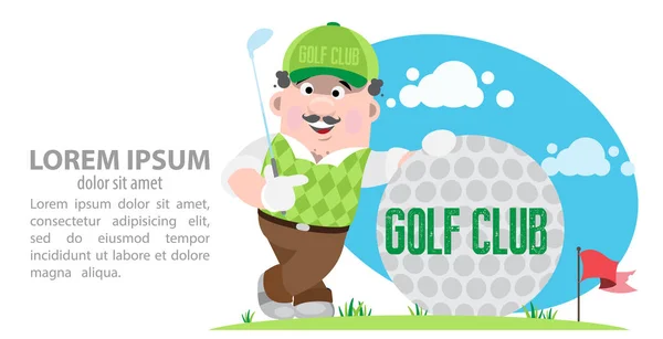 Golf club a golf infografika — Stockový vektor