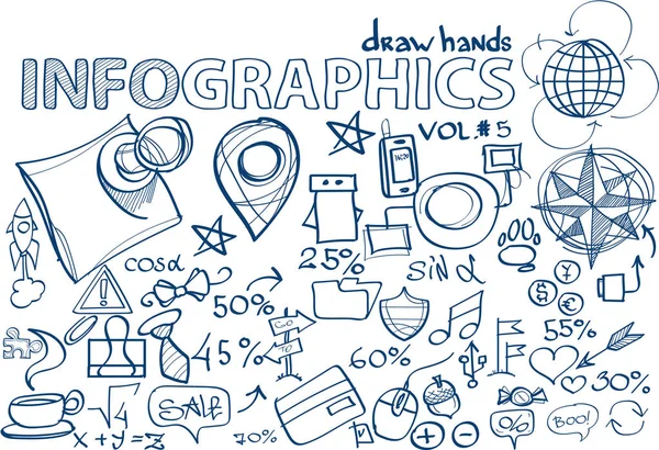 Infographies de dessin à la main — Image vectorielle