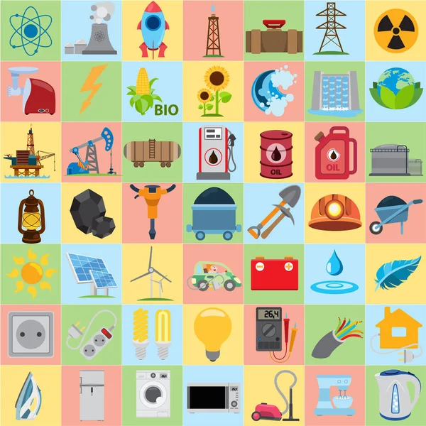 Iconos web energéticos — Vector de stock